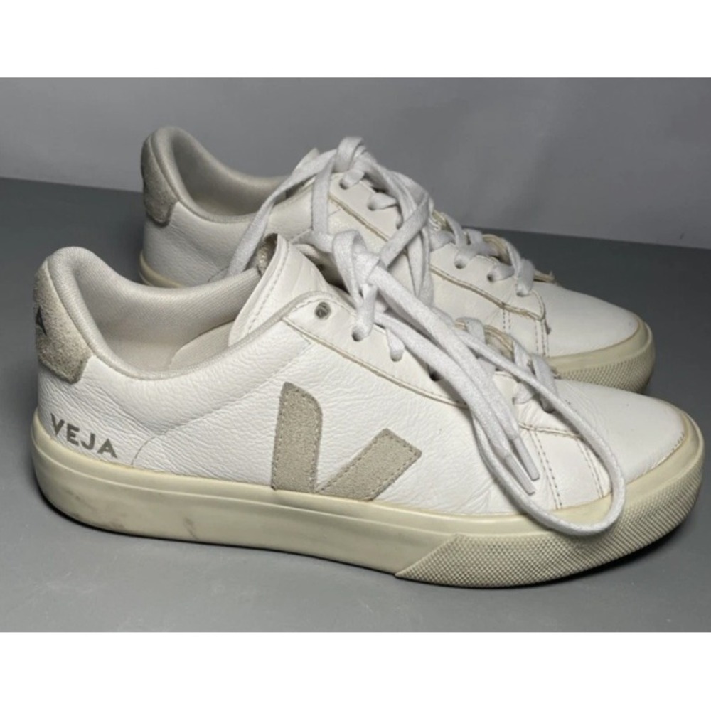 Veja | Esplar White Leather Grey Suede Sneakers | Mens 9.5 Womens 11